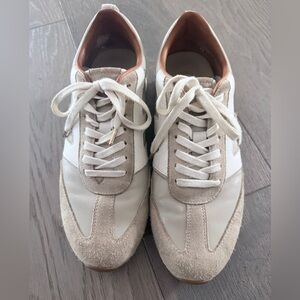 Bared Footwear Stork Beige Leather & Suede Sneakers